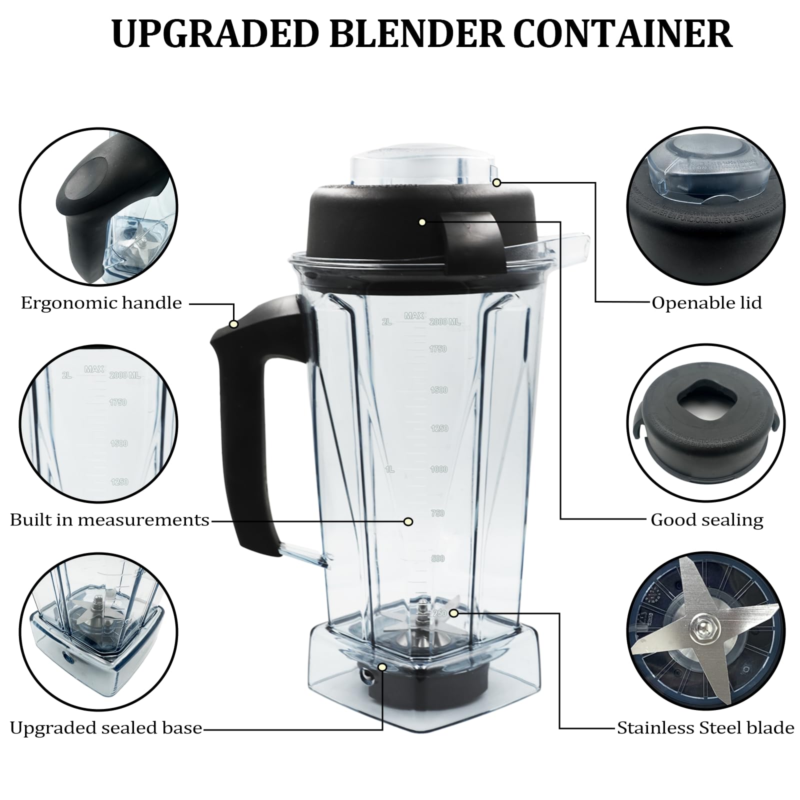 Senlee blender pitcher made from BPA-free material for safe, durable use.