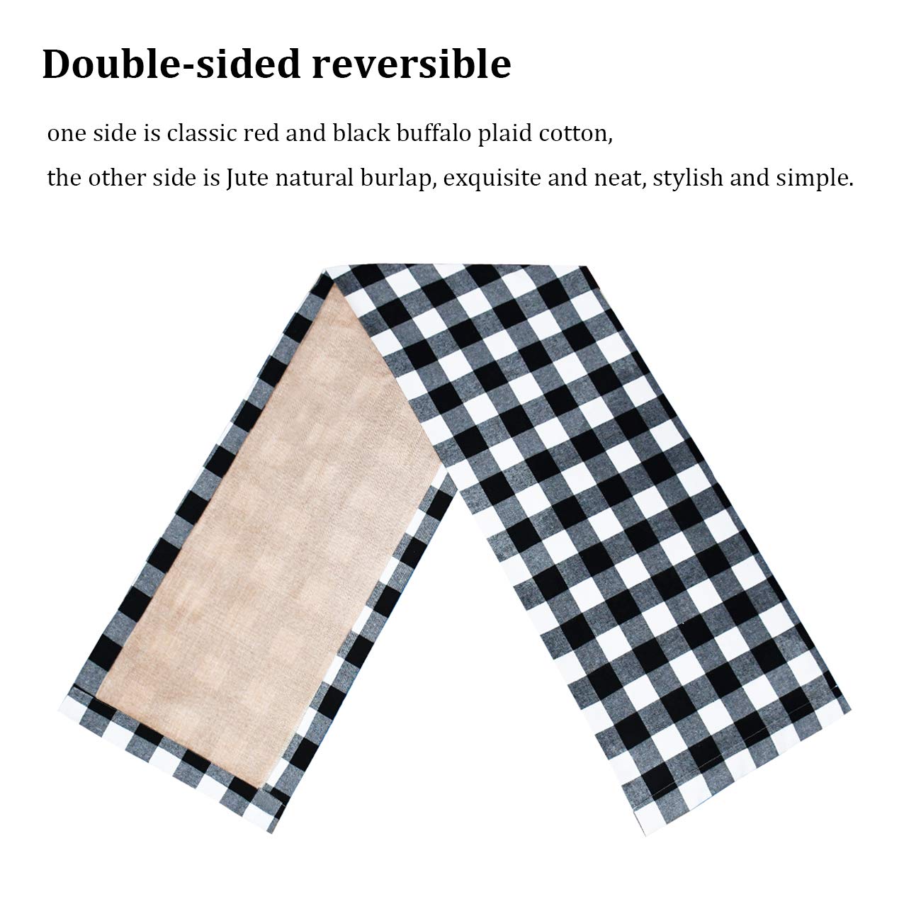 Senneny cotton side displays classic plaid for timeless holiday tables.