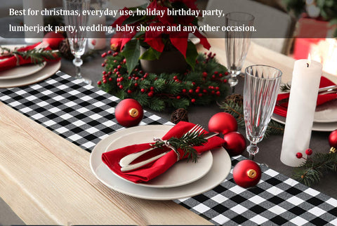 Senneny 14x72 inch table runner fits standard tables.
