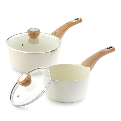 SENSARTE 1.5qt ceramic saucepan with versatile nonstick surface for sauces and reheating
