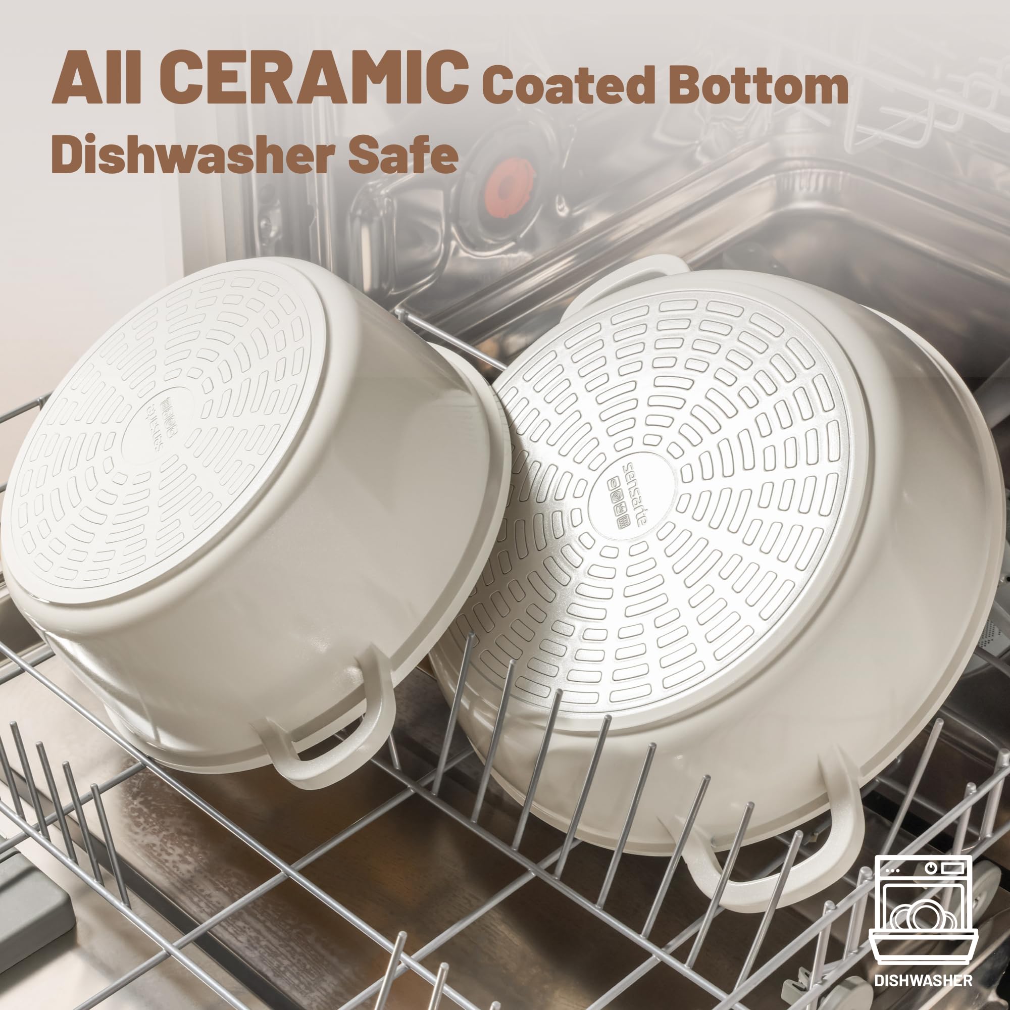 SENSARTE 11-inch sauté pan with lid for versatile cooking