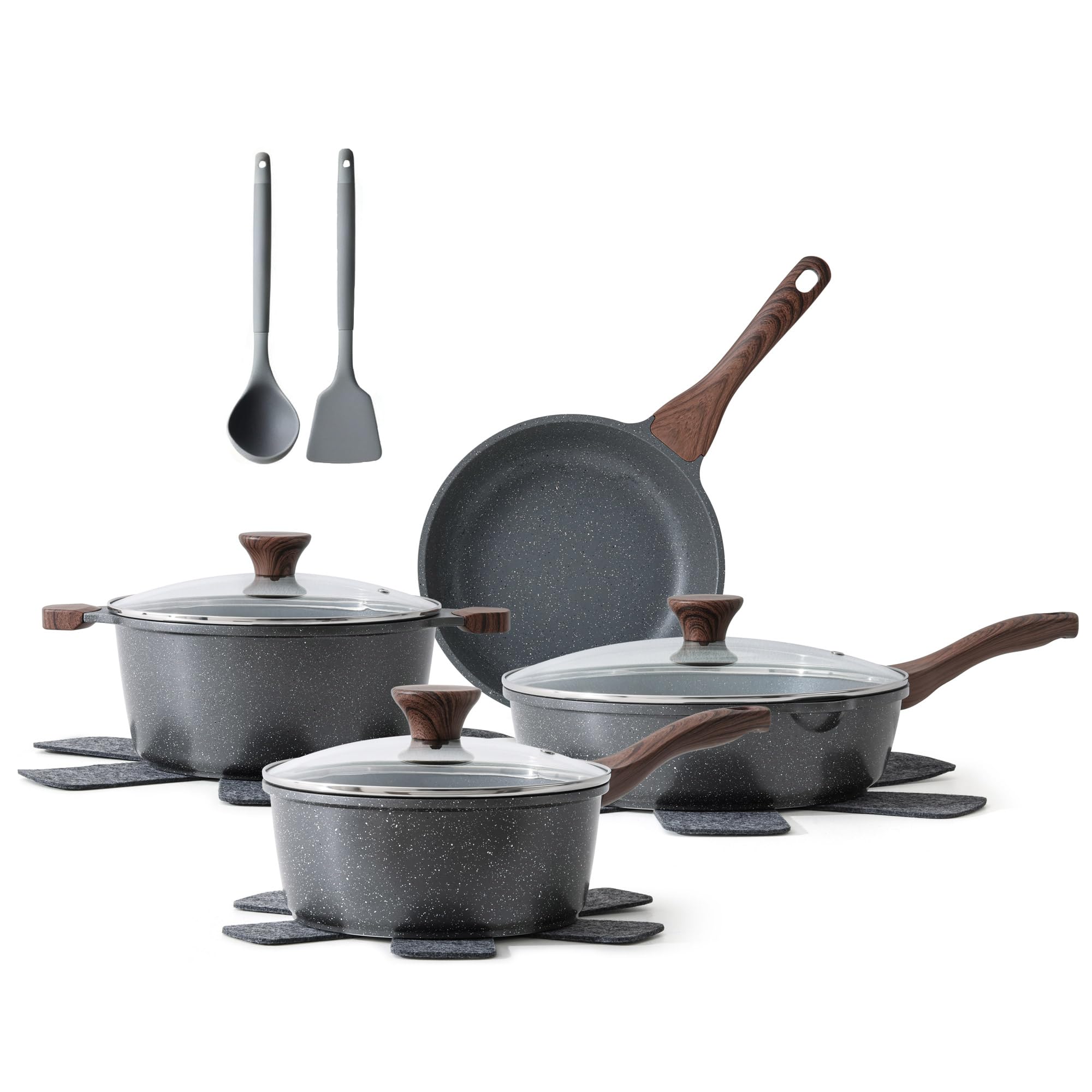 SENSARTE 13-piece nonstick set front view for versatile home cooking