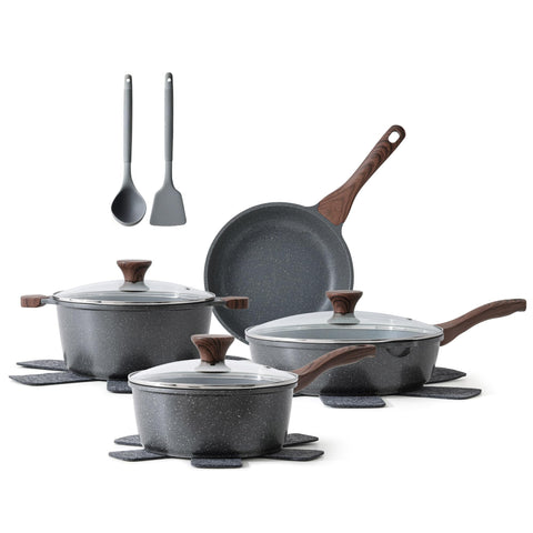 SENSARTE 13-piece nonstick set front view for versatile home cooking