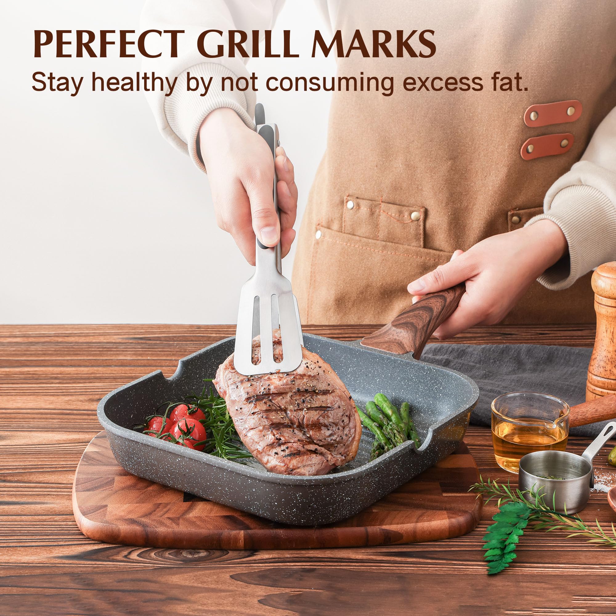 SENSARTE bakelite handle stays cool and comfortable to grip