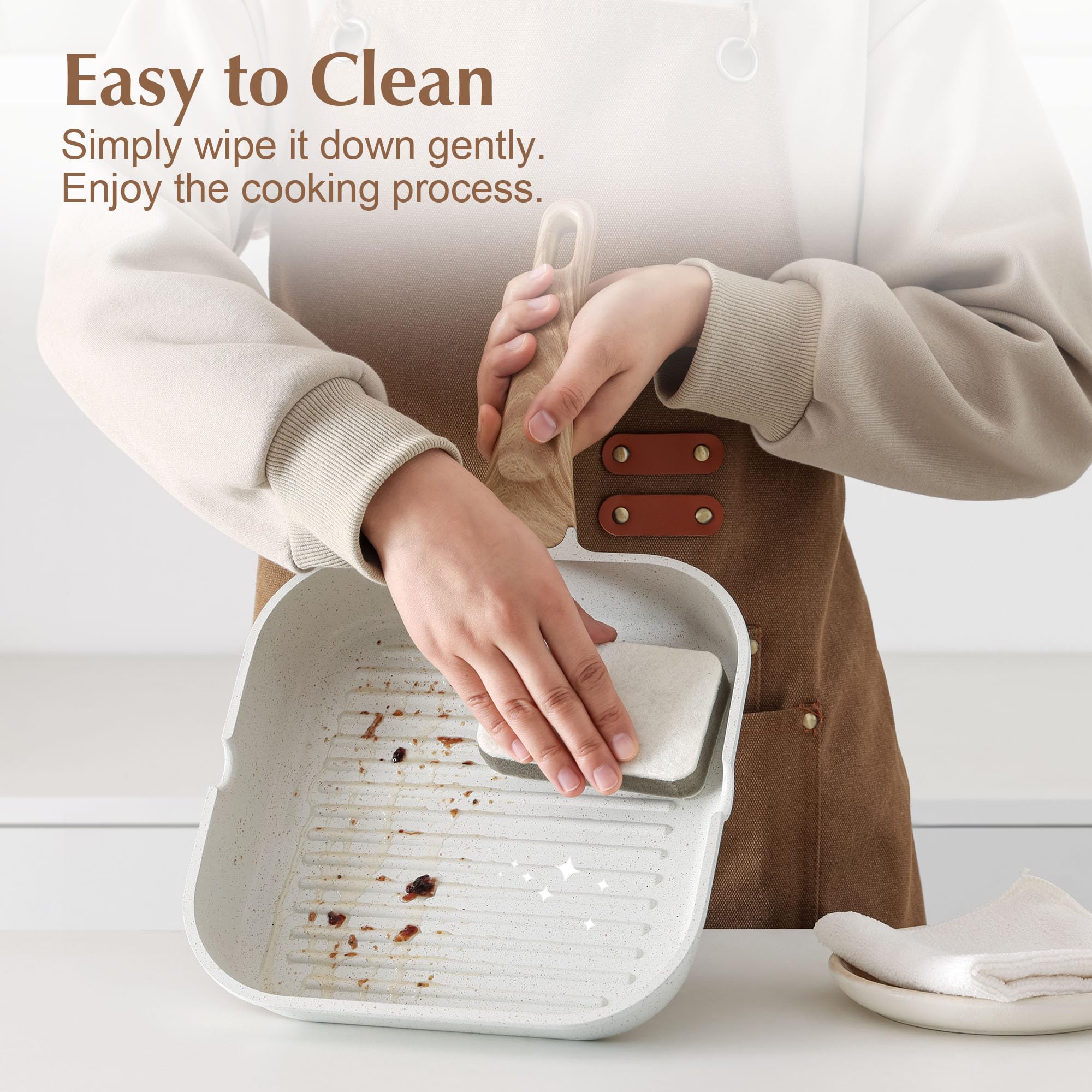 SENSARTE Bakelite handle stays cool to the touch for safe use.