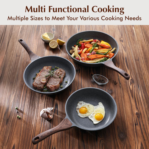 SENSARTE cast aluminum construction delivers quick, even heating and durability.