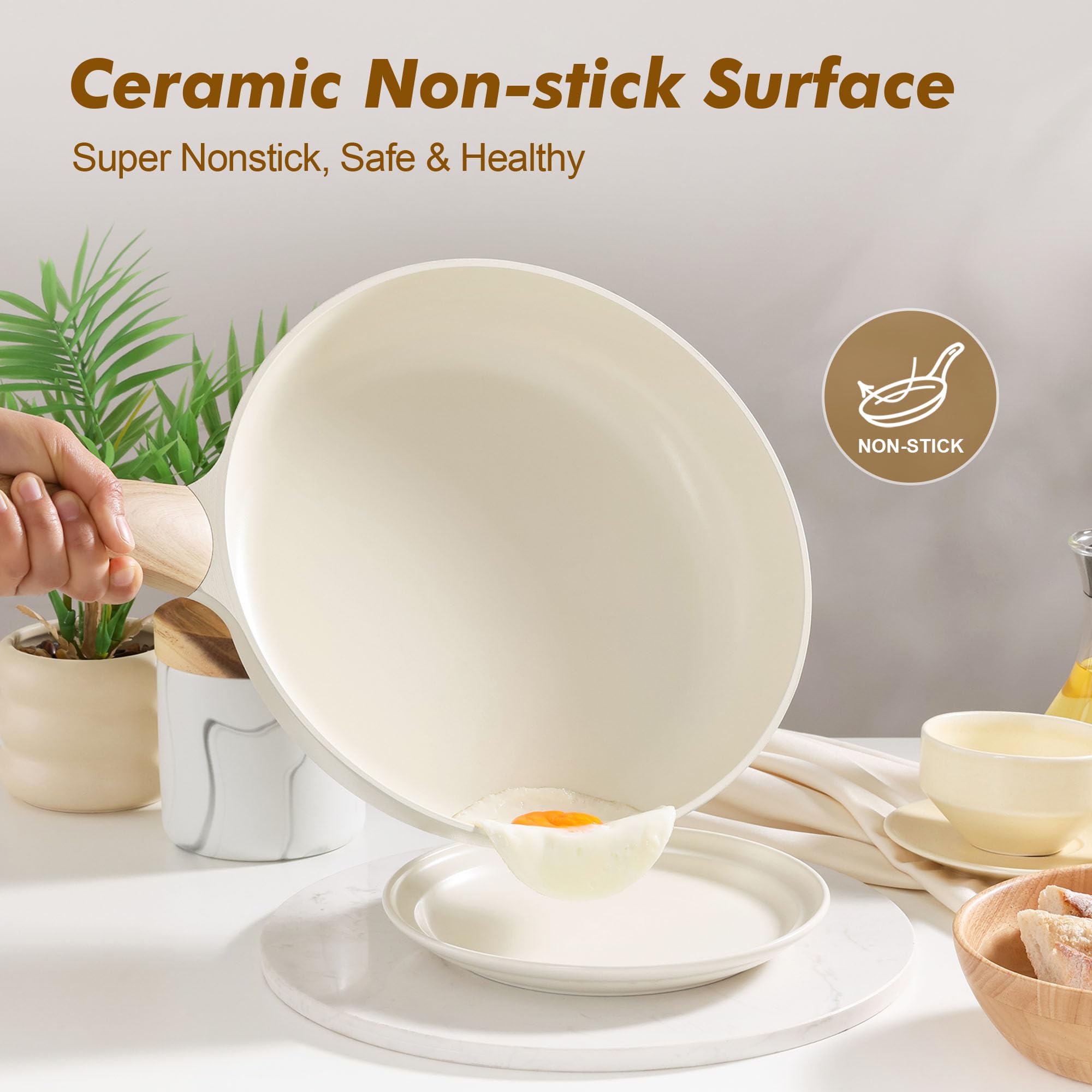 SENSARTE 9-5-inch pan for omelettes and pancakes with low oil requirement