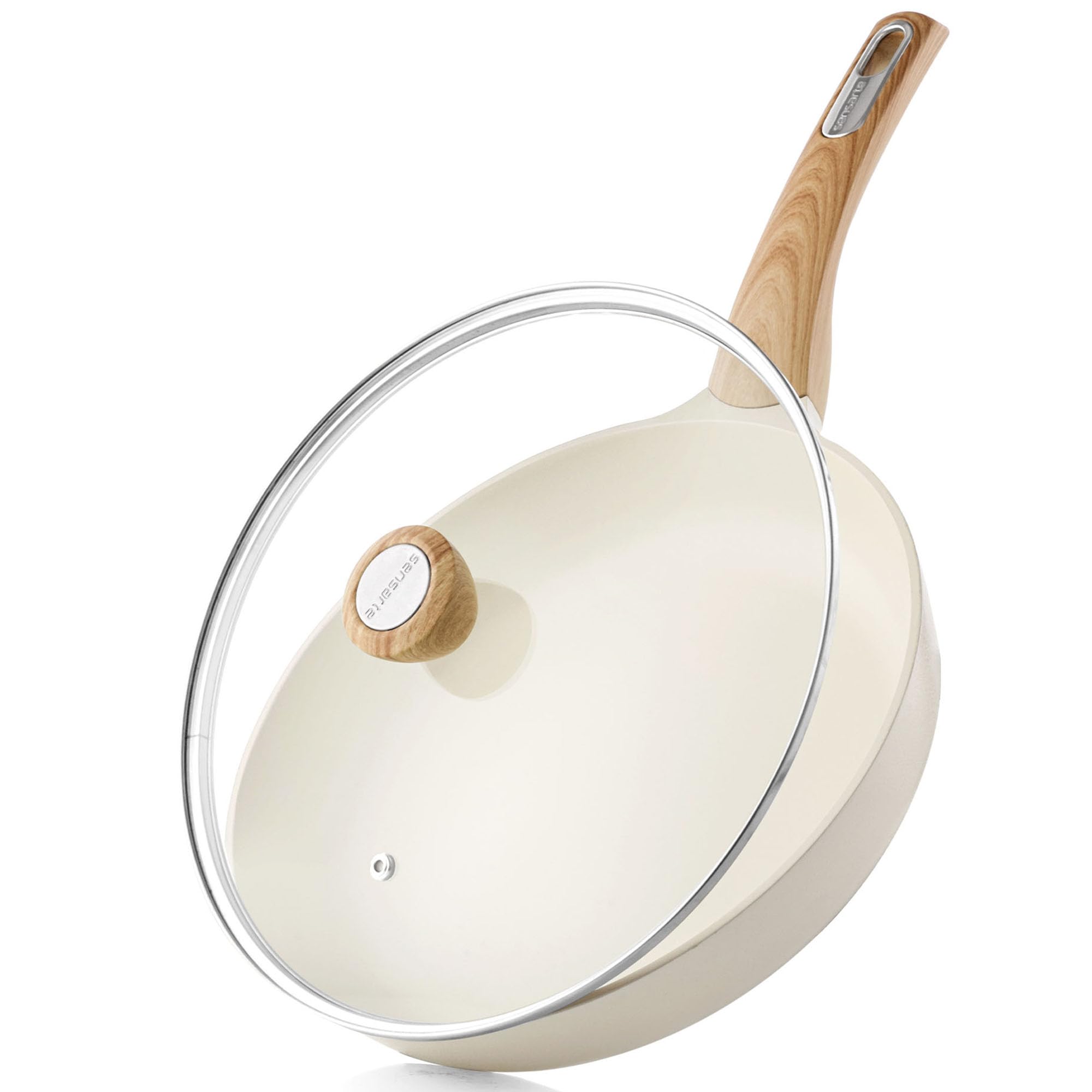 Sensarte ceramic nonstick pan 9.5-inch ready for easy, low-oil cooking.