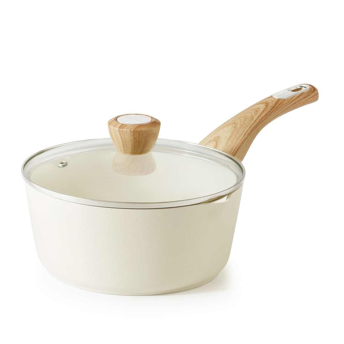 Sensarte ceramic nonstick sauce pan with lid for healthier cooking and easy cleanup.