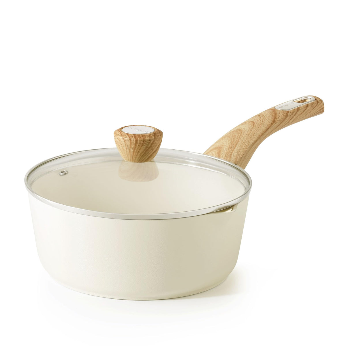 Sensarte ceramic nonstick surface for healthier cooking with less oil.