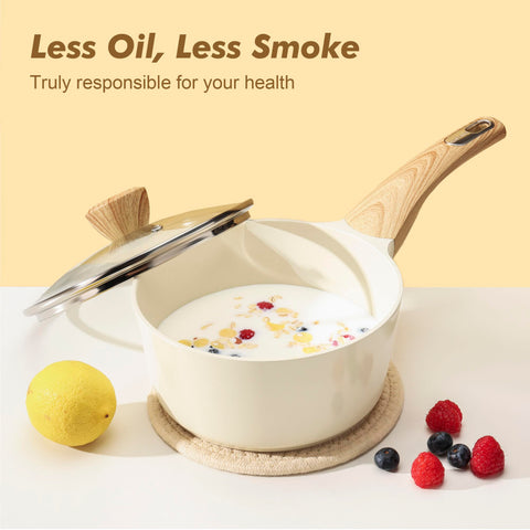 SENSARTE ceramic nonstick utensils with ergonomic grip