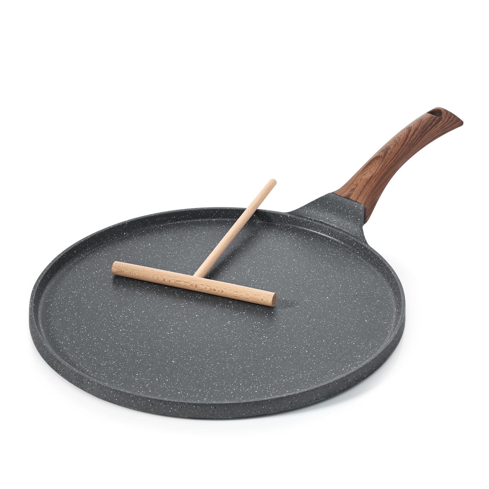 SENSARTE crepe pan with Swiss granite coating for easy release and low-oil cooking