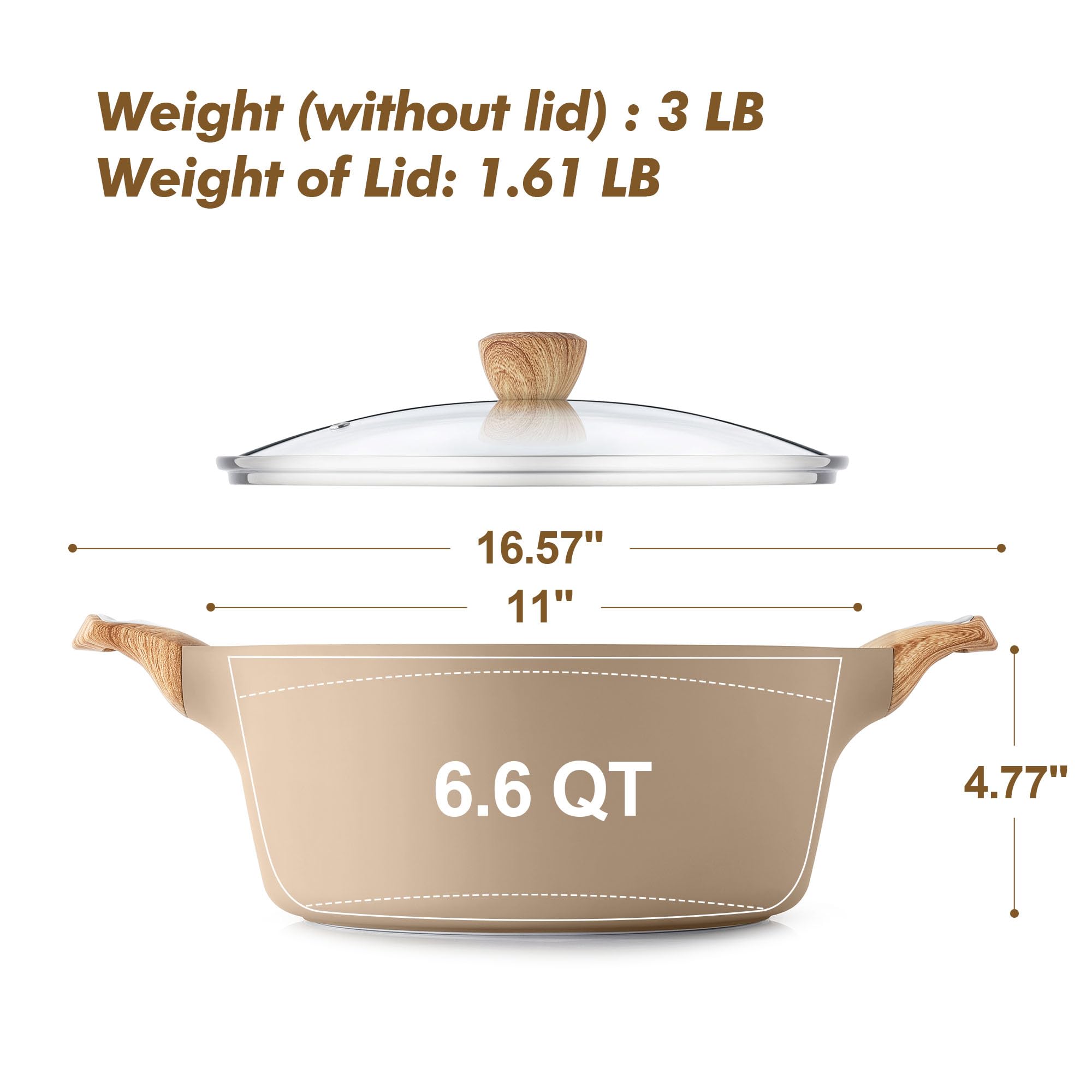 SENSARTE die-cast aluminum base heats quickly and evenly.