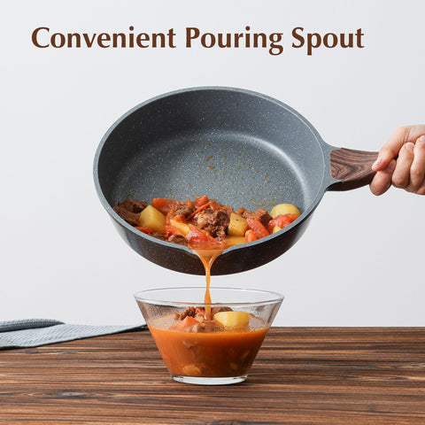 SENSARTE die-cast-core skillet delivering rapid, even heat across the pan