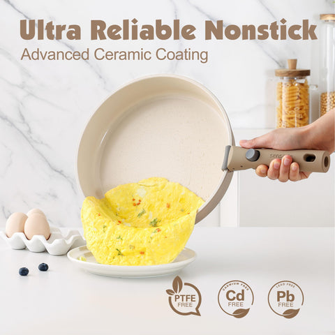 SENSARTE dishwasher-safe pan bottom for easy cleanup