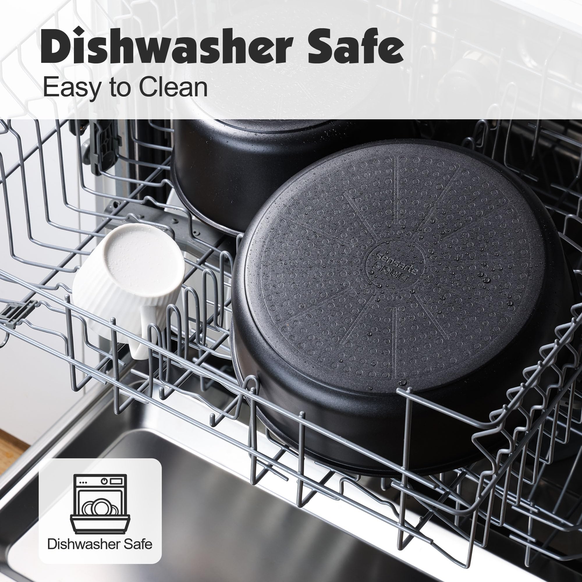 SENSARTE dishwasher-safe pans simplify cleanup after meals