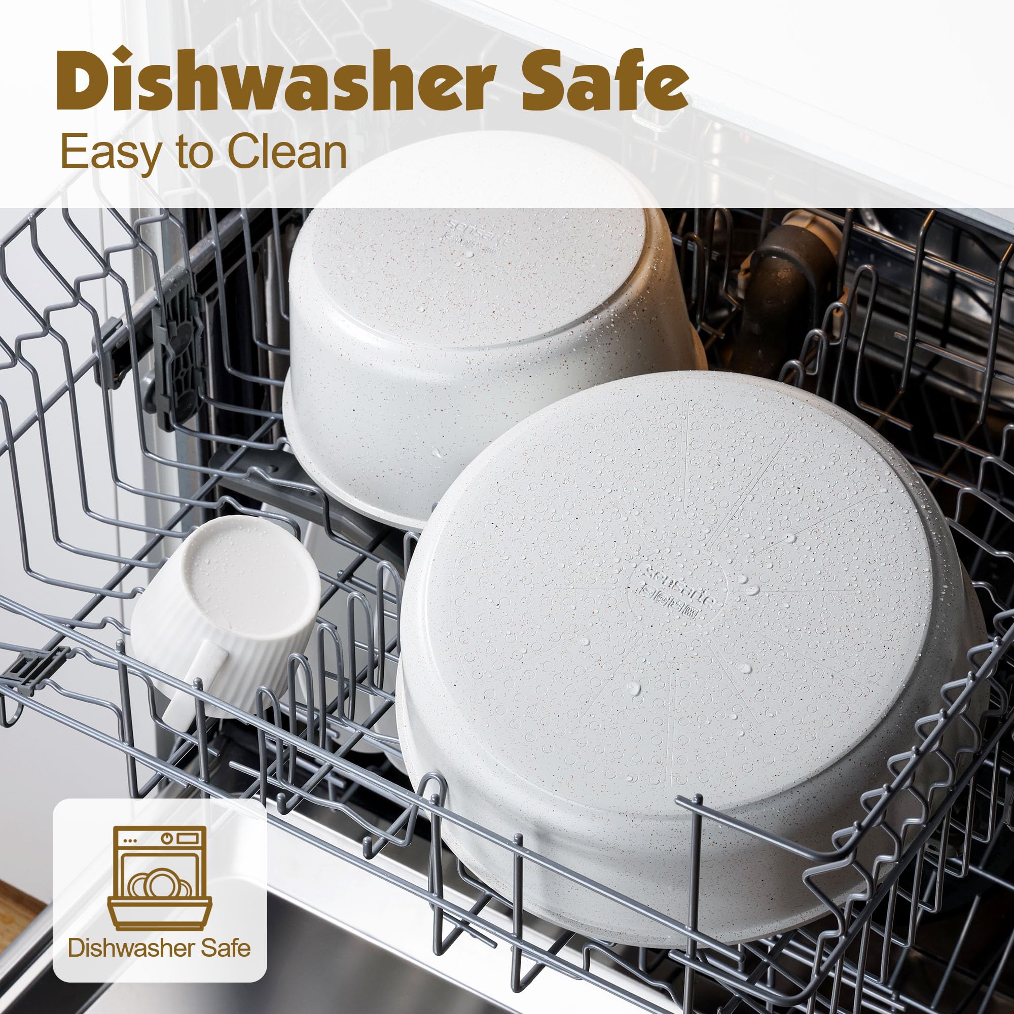 SENSARTE dishwasher-safe pots simplify cleaning after meals.