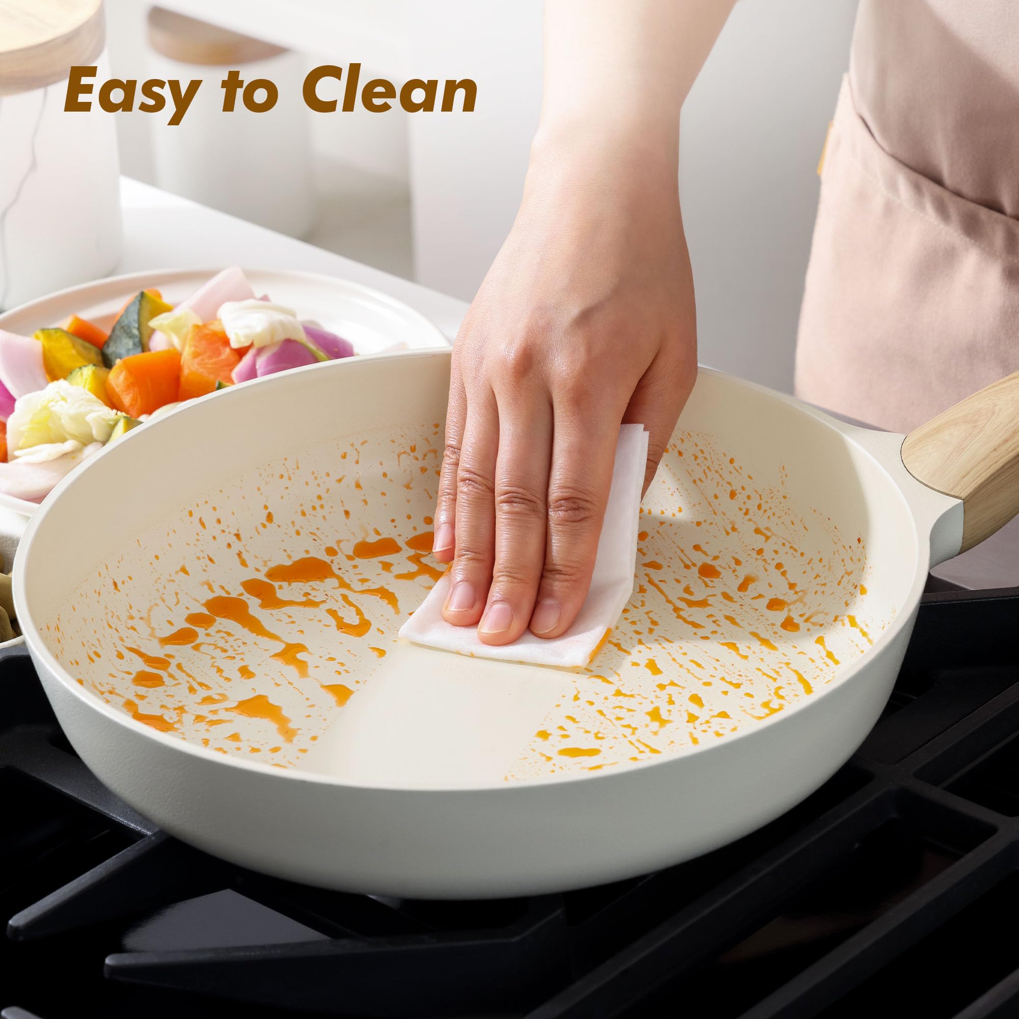 SENSARTE durable cast aluminum base resists warping and heats evenly.