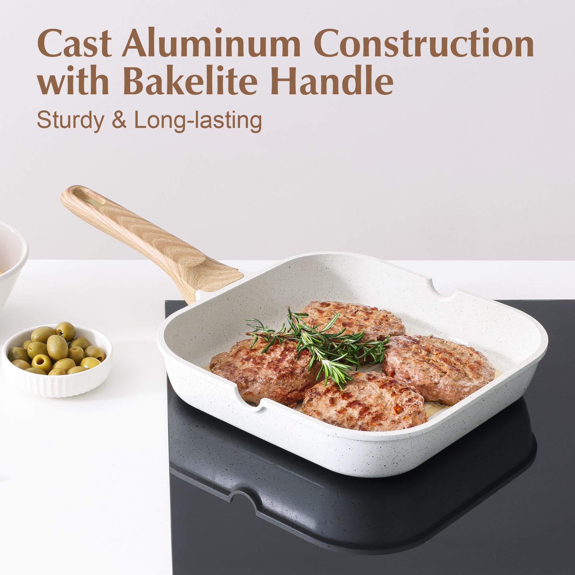 SENSARTE easy-clean ceramic surface for quick cleanup after cooking.