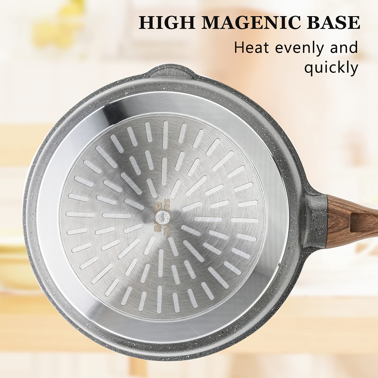 SENSARTE easy-clean-design-skillet wipe-clean after cooking