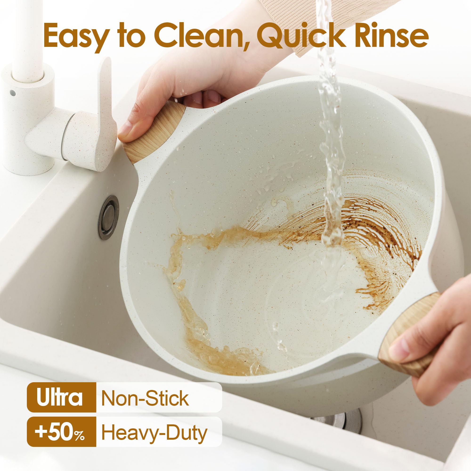 SENSARTE easy-clean nonstick interior for quick cleanup