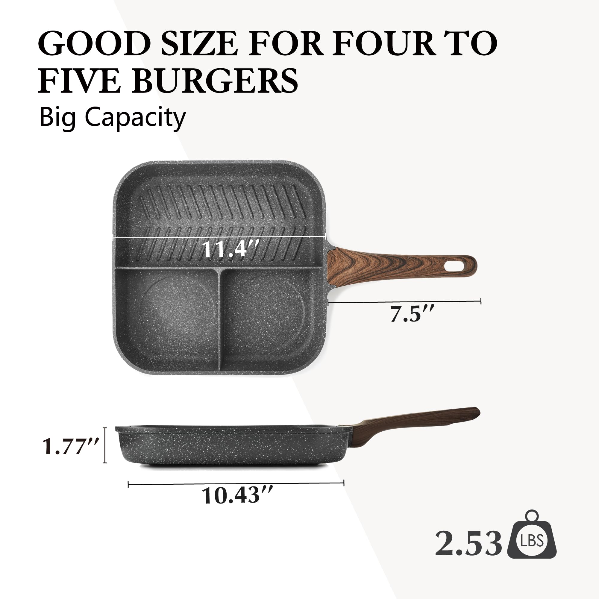 SENSARTE nonstick surface enables simple cleanup with minimal oil.