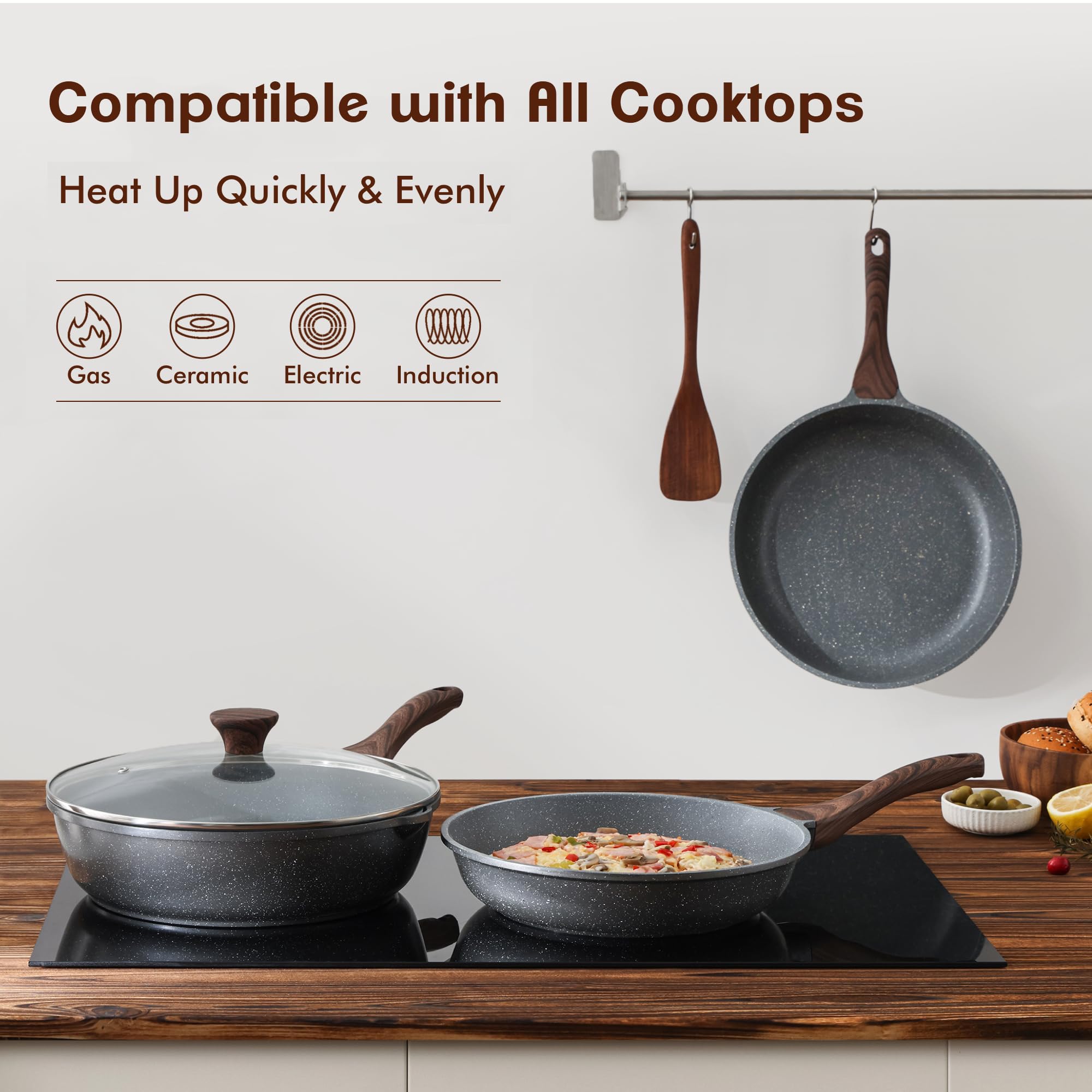 SENSARTE flat base demonstrates even heat distribution for uniform cooking