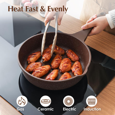 SENSARTE glass lid shows cooking status without lifting.