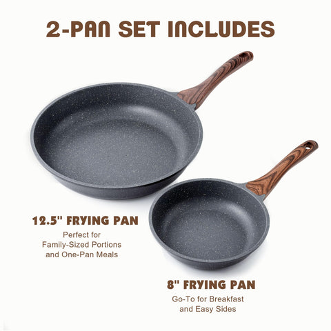 SENSARTE granite nonstick coating ensures smooth food release and quick cleanup.