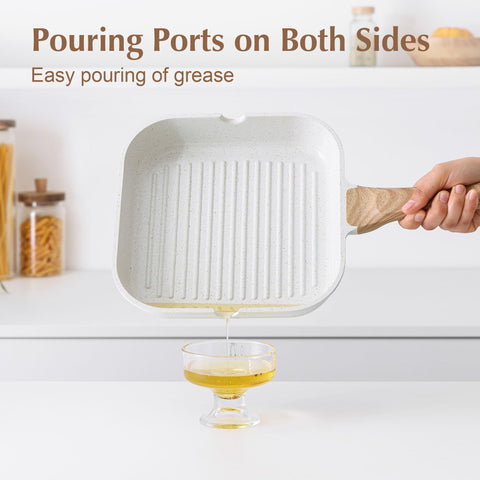 Die-cast base on the SENSARTE grill pan for even heat distribution