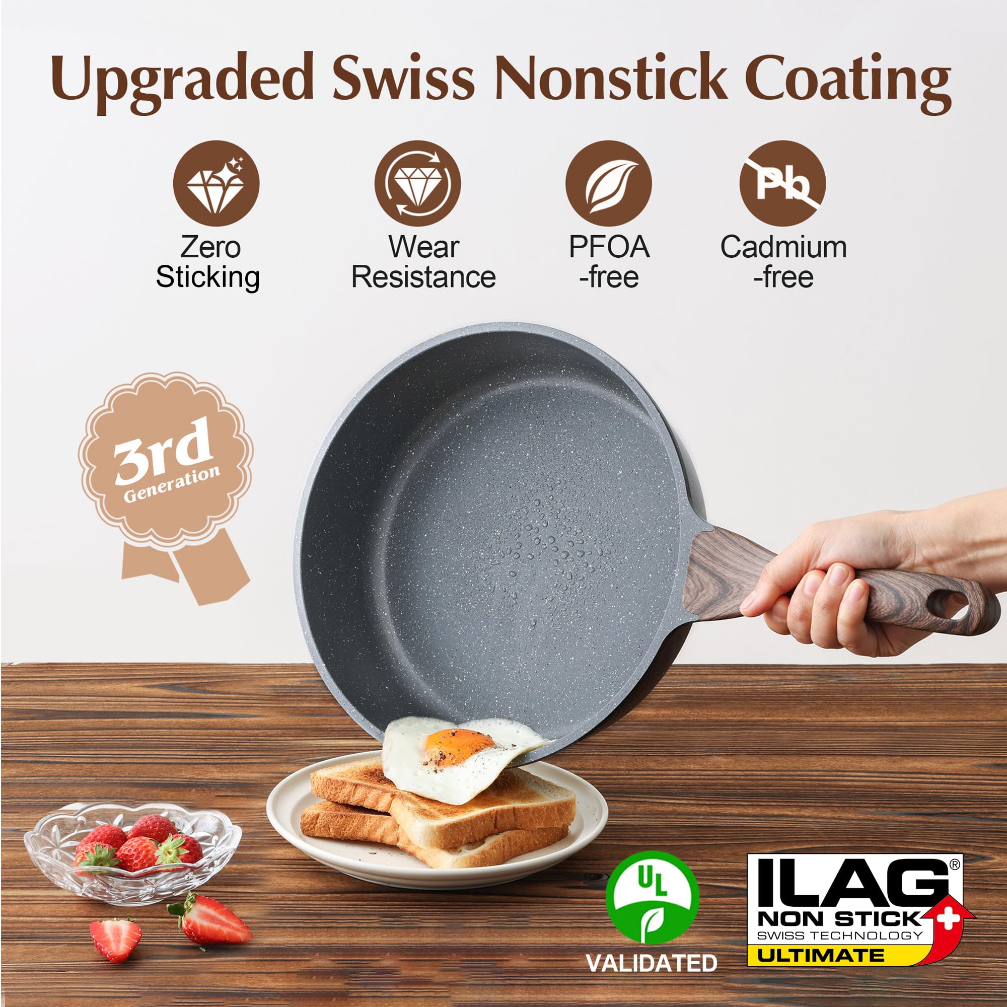 SENSARTE induction-base skillet showing versatile performance on all stoves