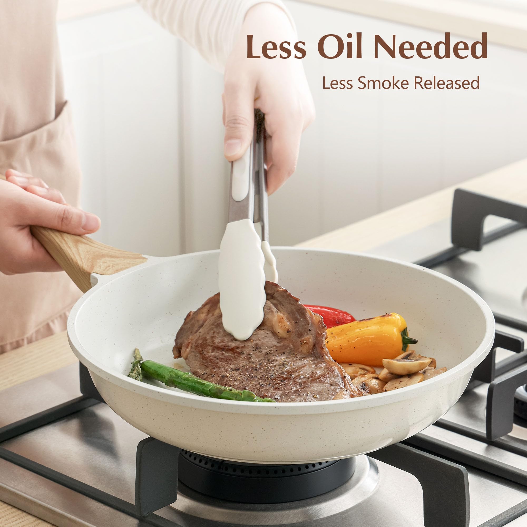 SENSARTE induction-compatible pan delivers fast, even heat.
