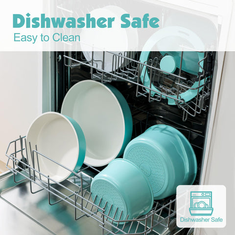 Induction-compatible base with a magnetic core for even heat distribution.