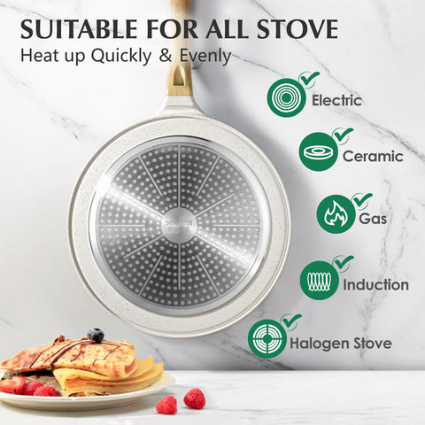 SENSARTE induction-compatible base heats evenly on all cooktops