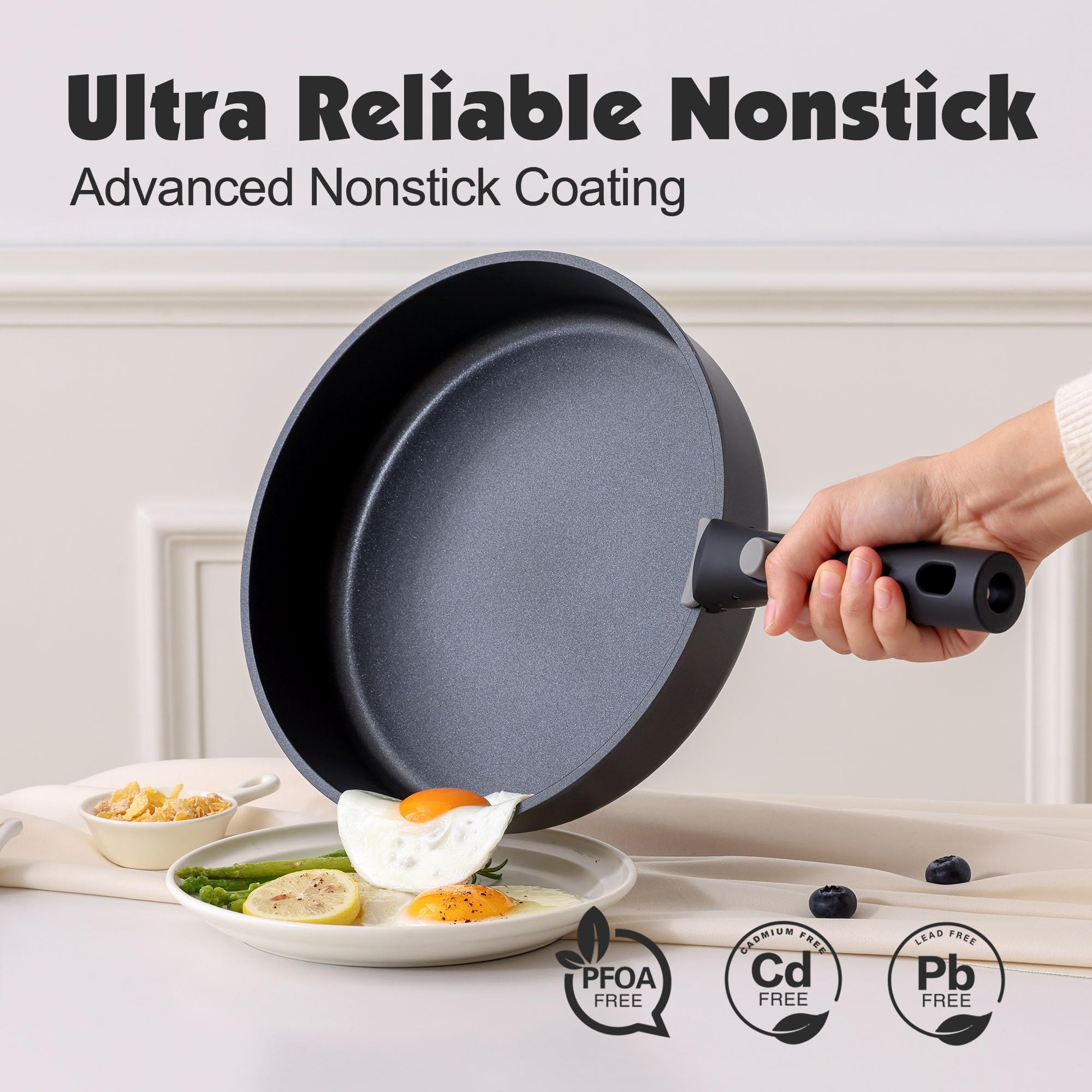 SENSARTE induction-friendly base ensures fast, even heating on any stove