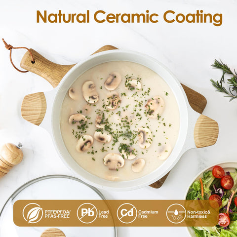 SENSARTE induction-compatible stock pot base for fast, even heating