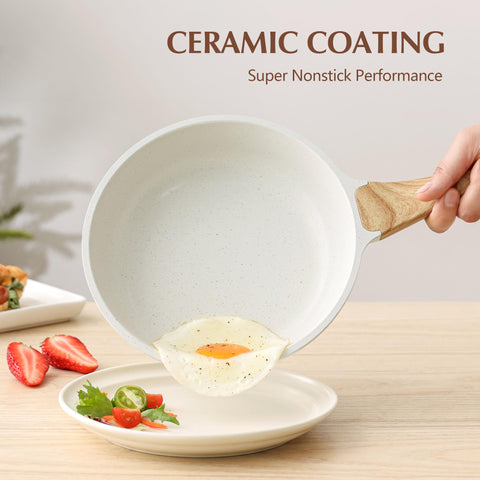 SENSARTE 9.5-inch lid pan delivering smooth food release and fast warming.