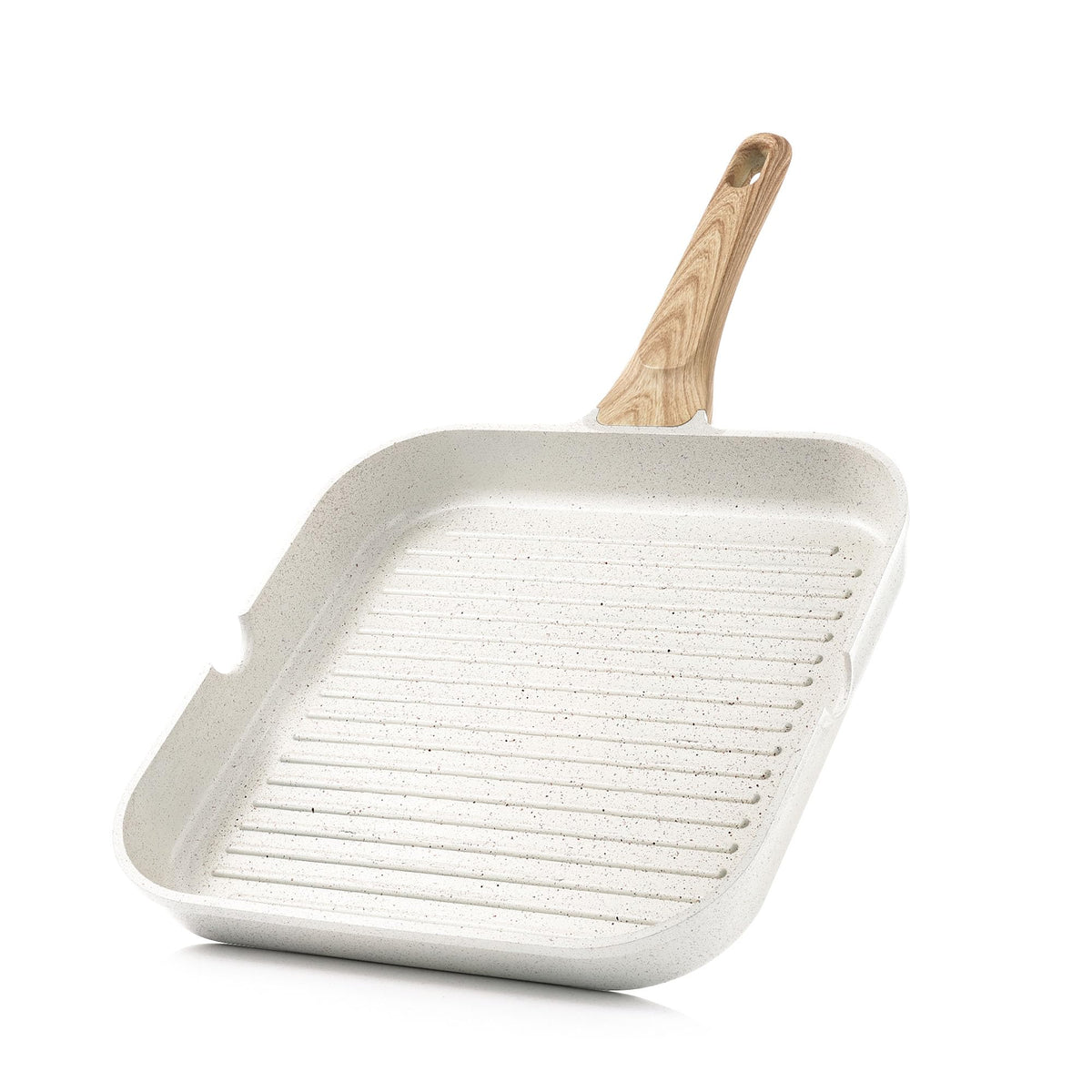 SENSARTE nonstick ceramic grill pan 9.5-inch surface for easy, healthy grilling.