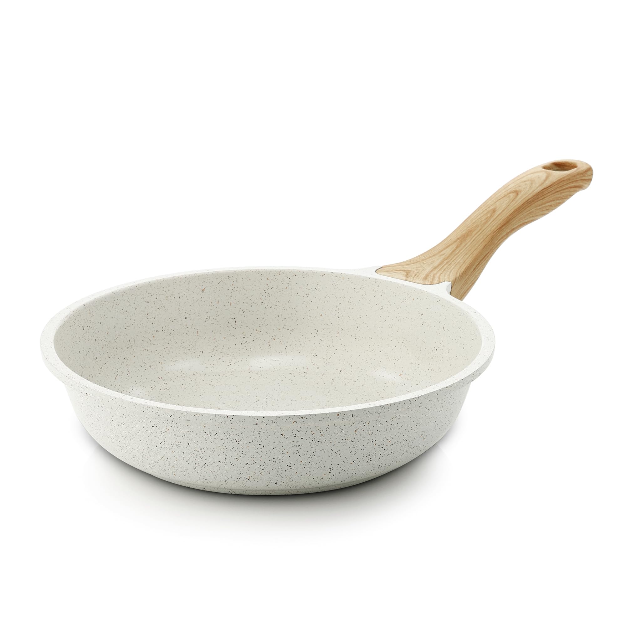 Sensarte 8-inch nonstick ceramic pan top view with smooth coating for easy cooking