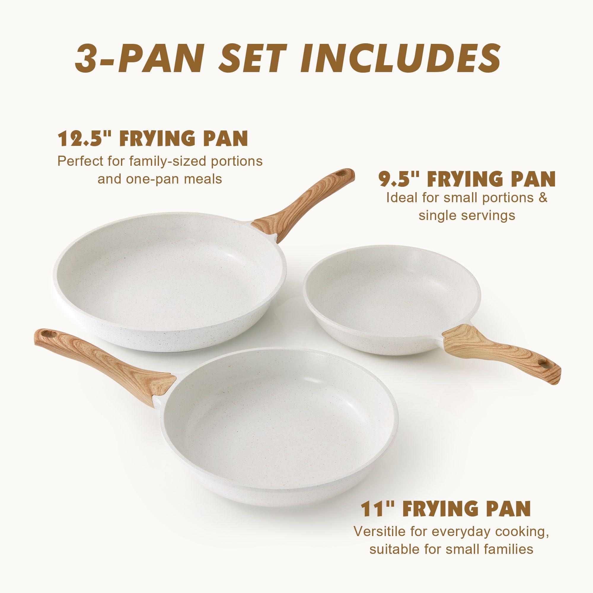 SENSARTE eleven-inch nonstick pan with smooth release for sautéing vegetables