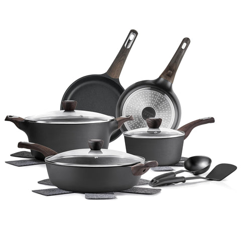 SENSARTE nonstick frying pans for easy food release with less oil.