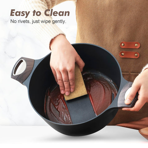 SENSARTE 2qt saucepan with lid provides precise simmering.