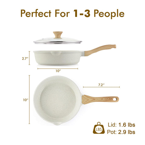 SENSARTE oven-safe up to 302°F for finishing dishes in the oven.