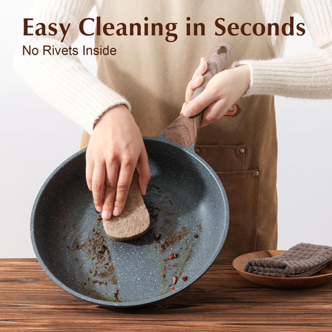 Oven-safe up to 302°F expands cooking options for SENSARTE pan.