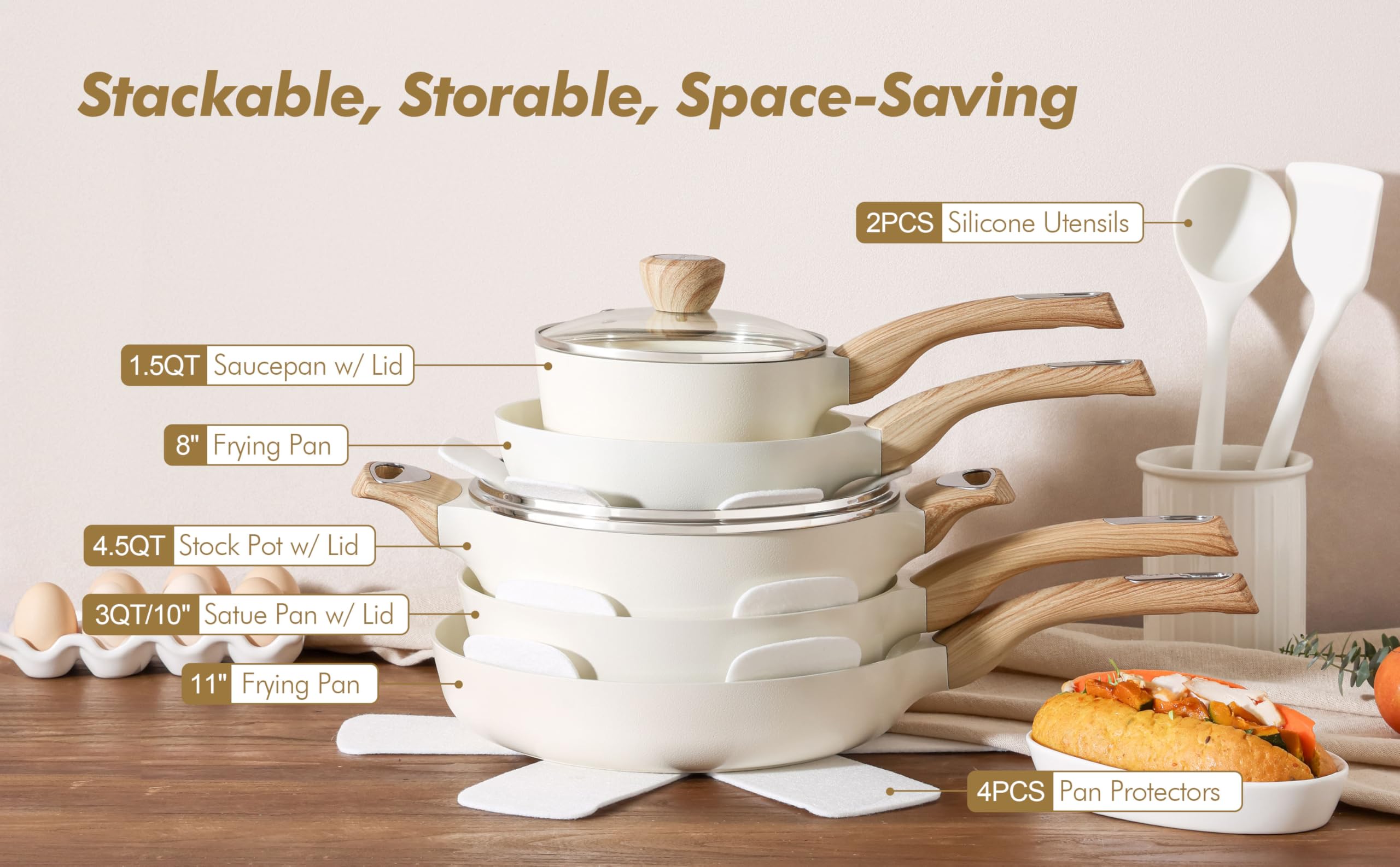 SENSARTE pot protectors protect countertops and prevent scratches