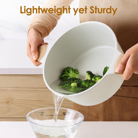 SENSARTE recycled aluminum stock pot construction supports eco-friendly cooking