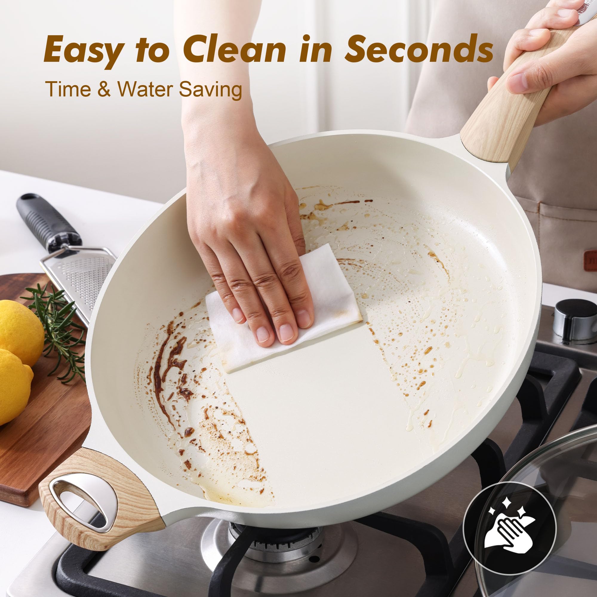 SENSARTE ceramic health-friendly design avoids toxic coatings during cooking.