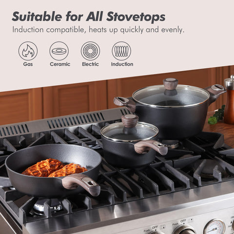 SENSARTE 1.5 quart saucepan with lid for sauces and reheating