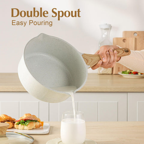 SENSARTE saucepan with clear lid view to monitor sauces without lifting.