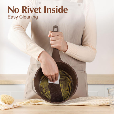 SENSARTE oven-safe pan up to 302F with lid and handle for versatile use.